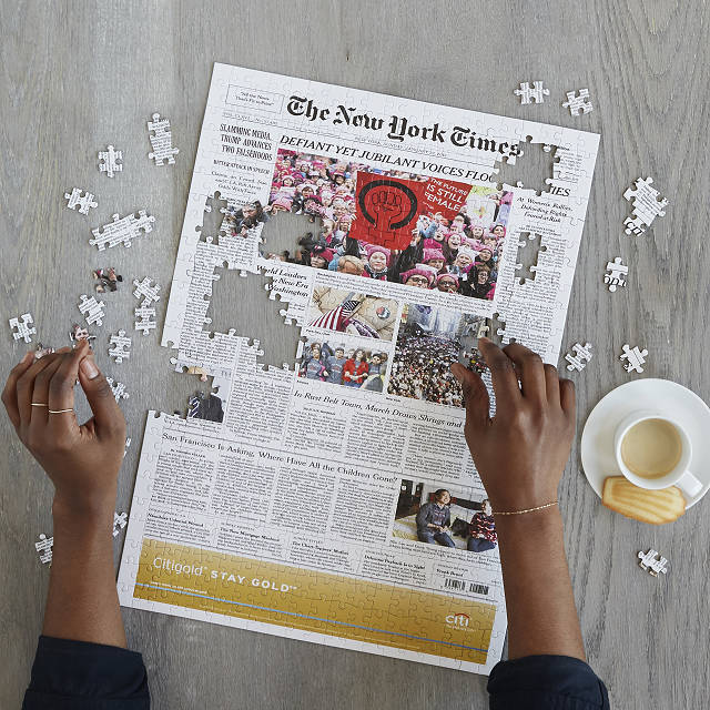 New York Times voorpagina puzzel